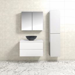 Badkamermeubel Finn 60x59x45cm Wit Glans met Topblad