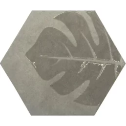 Beton Cire Bercy Grigio hexagon decor 20x24